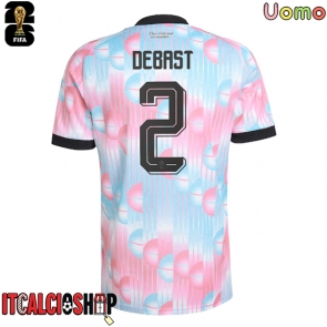 Belgio Zeno Debast #2 Seconda Maglia Mondiali 2026 Manica Corta